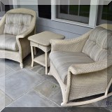 L01. Lloyd Flanders Lloyd Loom all weather wicker patio furniture. 